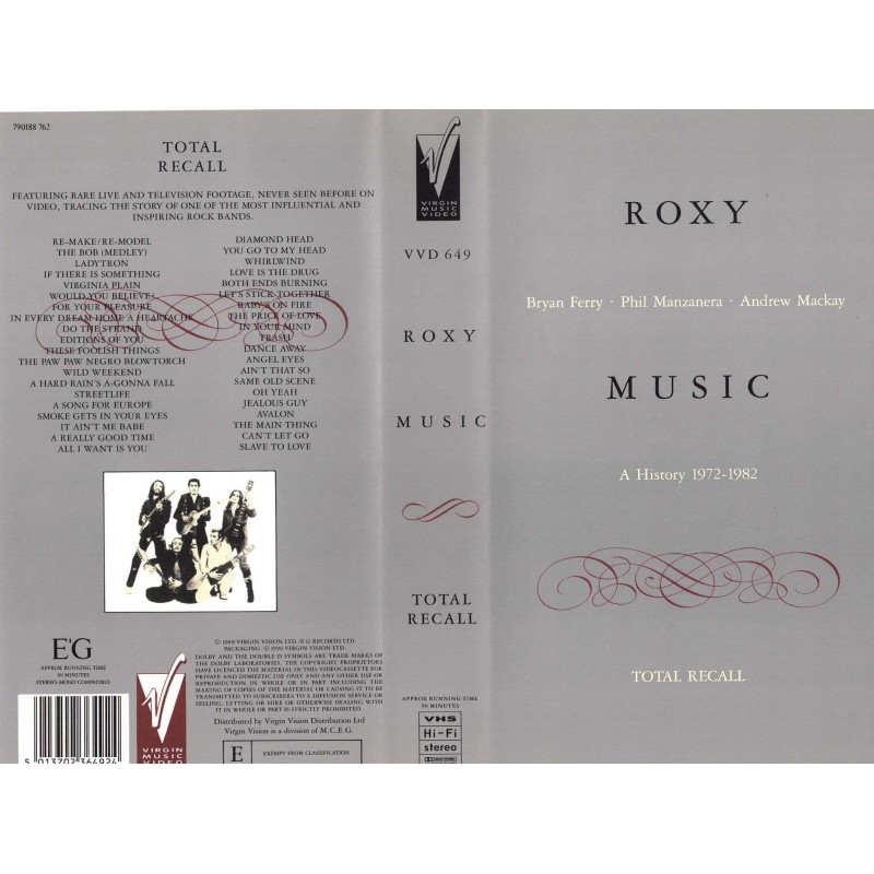 Roxy Music - A History 1972-1982 [VHS]